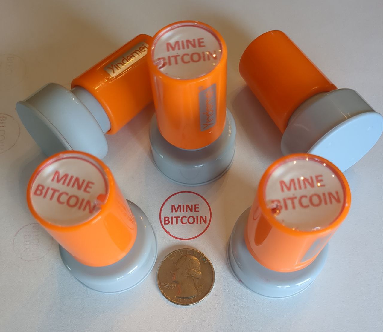 MINE BITCOIN 5-Stamps Shipped